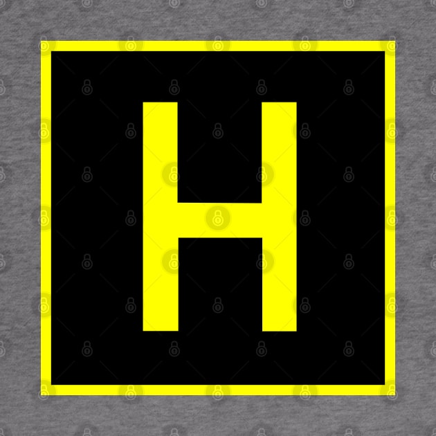 H - Hotel - FAA taxiway sign, phonetic alphabet by Vidision Avgeek